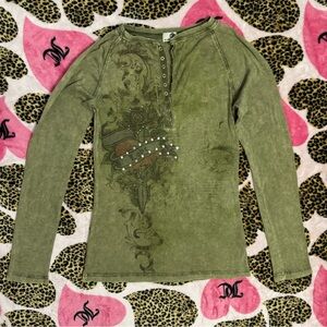 Green y2k long sleeve